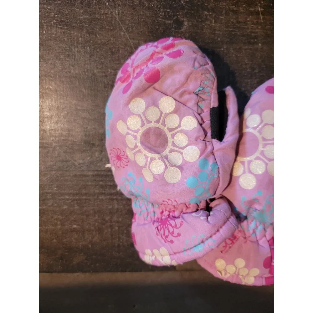 3m thinsulate gloves youth pink‎ snowflake